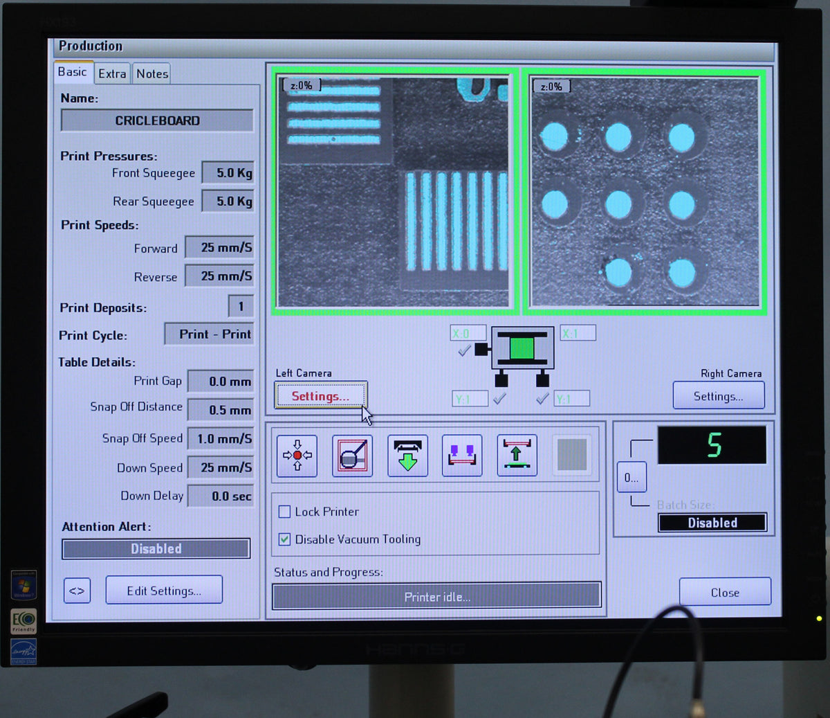 Meteor Semi Automatic Stencil Printer